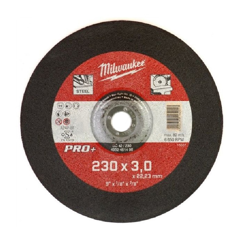 206850-4002395326259-DISCO-CORTE-METAL-SC42-230X3-0X22-2-PRO-4932451498-MILWAUKEE Disco Corte Metal Sc42 230X3.0X22.2 Pro+ - 4932451498 MILWAUKEE - Imagen 1