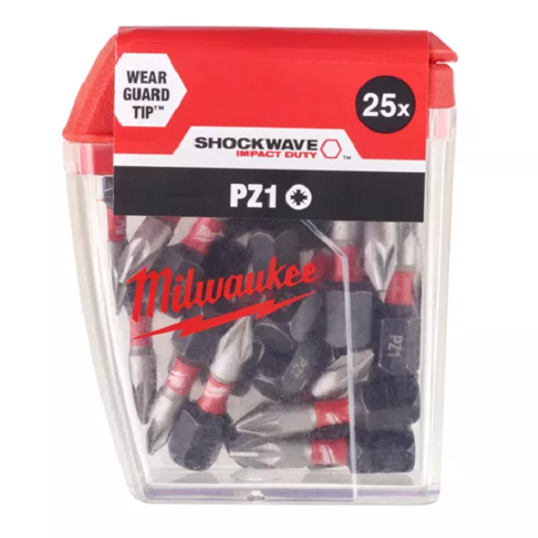 207276-4002395385232-PUNTA-SHOCKWAVE-PZ1-X25MM-25UDS-REF-4932430861-MILWAUKEE Punta Shockwave Pz1 X25Mm - 25Uds Ref,4932430861 MILWAUKEE - Imagen 1