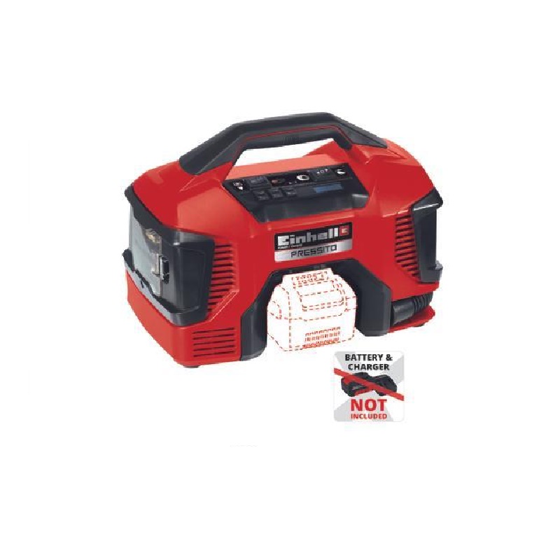 207753-4006825627244-COMPRESOR-BATERIA-HYBRIDO-11BAR-X-CHANGE-SOLO-PRESSITO-REF-4020460-EINHELL Compresor batería híbrido 11 bar X-CHANGE solo pressito - 4020460 EINHELL - Imagen 1
