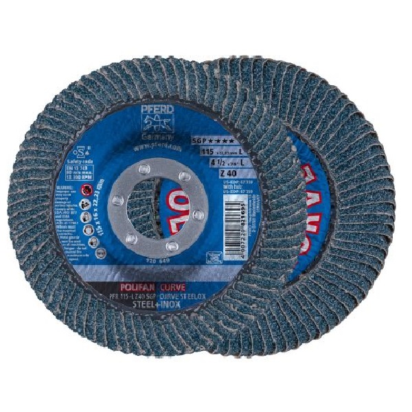 208243-4007220821695-DISCO-LAMINAS-PFR-115-L-Z40-SGP-CURVE-ZIRCONIO-STEELOX-67689042-PFERD Disco laminas pfr 115-L Z40 SGP curve zirconio STEELOX - 67689042 PFERD - Imagen 1