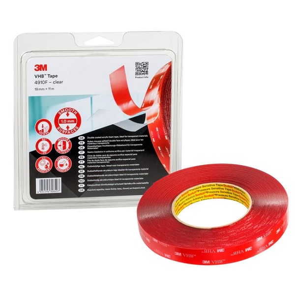 209612-4054596308497-CINTA-ESPUMA-DOBLE-CARA-VHB-4910F191-19MM-X-11MT-REF-7100123355-3M Cinta de espuma de doble cara VHB 4910F191 19 mm x 11 m - 7100123355 3M - Imagen 1