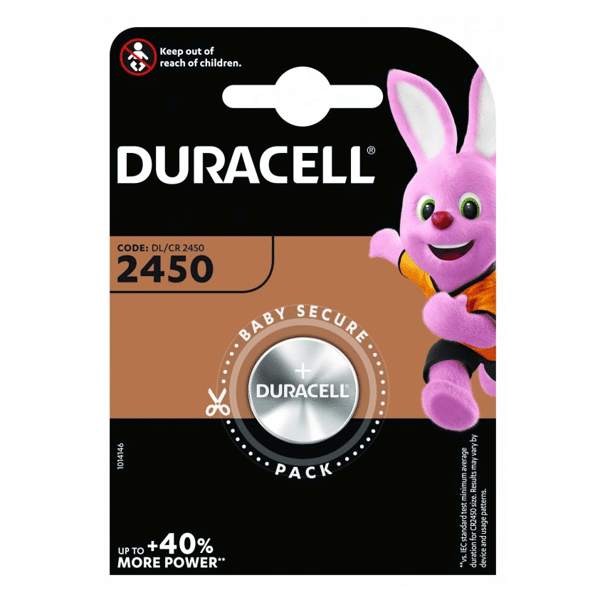 211494-5000394030428-PILA-BOTON-BL1-3V-CR2450-REF-324346-DURACELL Pila boton BL1 3 v CR2450 - 324346 DURACELL - Imagen 1