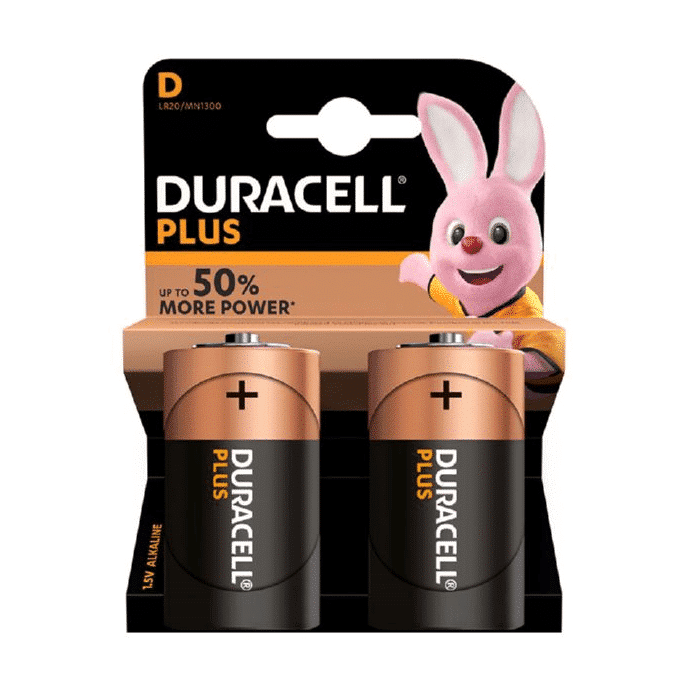 211504-5000394141988-PILA-ALCALINA-PLUS-BL2-LR20-REF-DK2PLUS-MN1300-DURACELL Pila alcalina plus BL2 LR20 - DK2PLUS/MN1300 DURACELL - Imagen 1