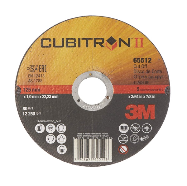 212471-5902658655128-DISCO-CORTE-CUBITRON-II-125X1-0-T-41-65512-7100094901-3M Disco corte CUBITRON ii 125x1.0 T-41 65512 - 7100094901 3M - Imagen 1