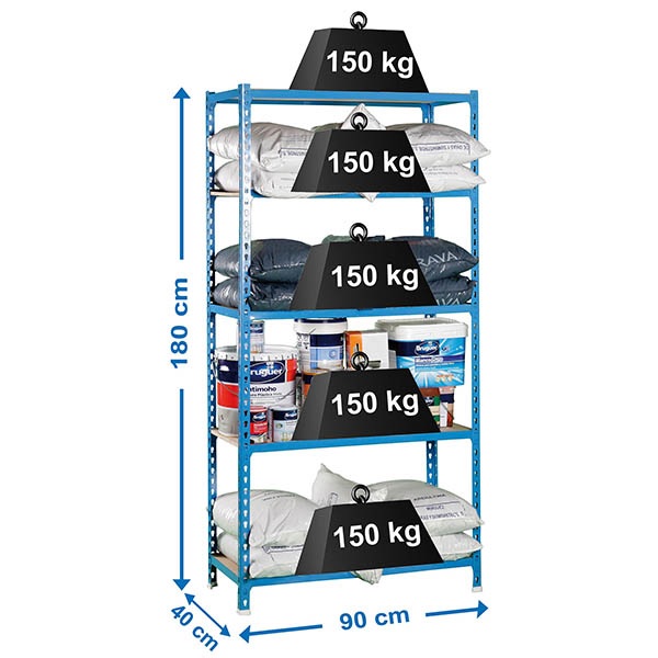 225898-8435104907849-KIT-ESTANTERIA-SIMONCLICK-5-400-1800X900X400-AZUL-MADERA-REF-5-400-SIMON KIT estanteria simonclick 5/400 1800x900x400 azul y madera - 5/400 SIMON - Imagen 1