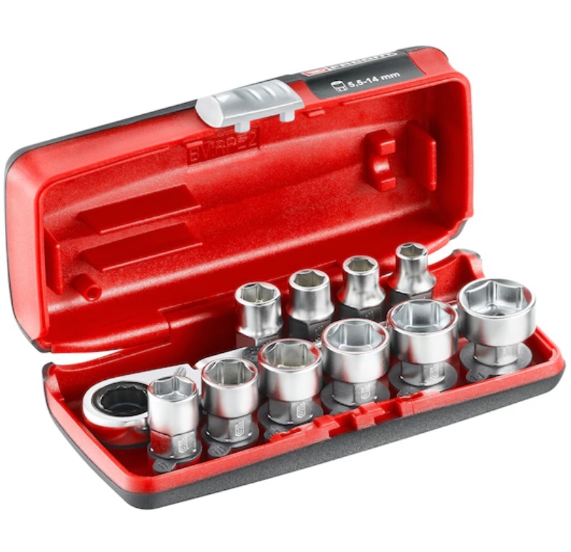 258531-3662424080746-JUEGO-VASOS-1-4-HEXAGONAL-6-CARAS-MM-11PZAS-REF-RXPICOPB Juego vasos 1/4" hexagonal 6 caras mm 11 piezas - RXPICOPB - Imagen 1