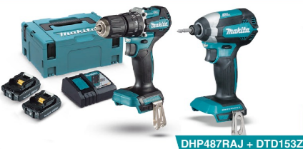 269266-DHP487RAJ-DTD153Z-COMBO-TALADRO-COMBINADO-LXT-DHP487RAJ-ATORNILLADOR-DE-IMPACTO-DTD153Z-MAKI Combo taladro combinado LXT DHP487RAJ + atornillador de impacto - DTD153Z MAKITA - Imagen 1