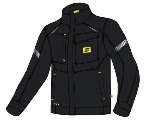 249164-7330725083945-CHAQUETA-SOLDADOR-MW-STRETCH-FR-BLK-T-L-REF-0700500714-ESAB Chaqueta de soldador MW Stretch FR BLK L - 0700500714 ESAB - Imagen 1