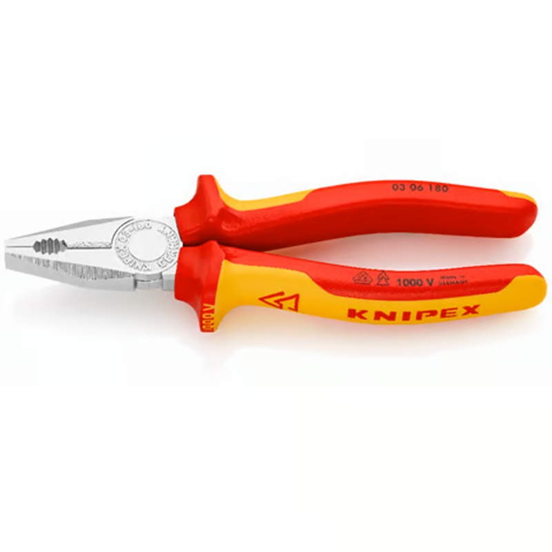 207472-4003773021926-ALICATE-UNIVERS-AISLADO-1000V-180-MM-REF-0306180-KNIPEX Alicate universal. aislado 1000 V 180 mm - 0306180 KNIPEX - Imagen 1