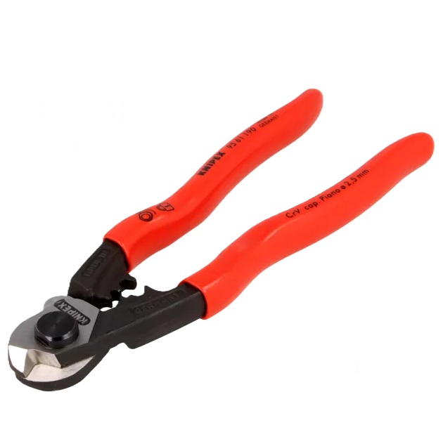 207549-4003773240655-ALICATE-CORTACABLE-ACERO-190-MM-REF-9561190-KNIPEX Alicate cortacable acero 190 mm - 9561190 KNIPEX - Imagen 1