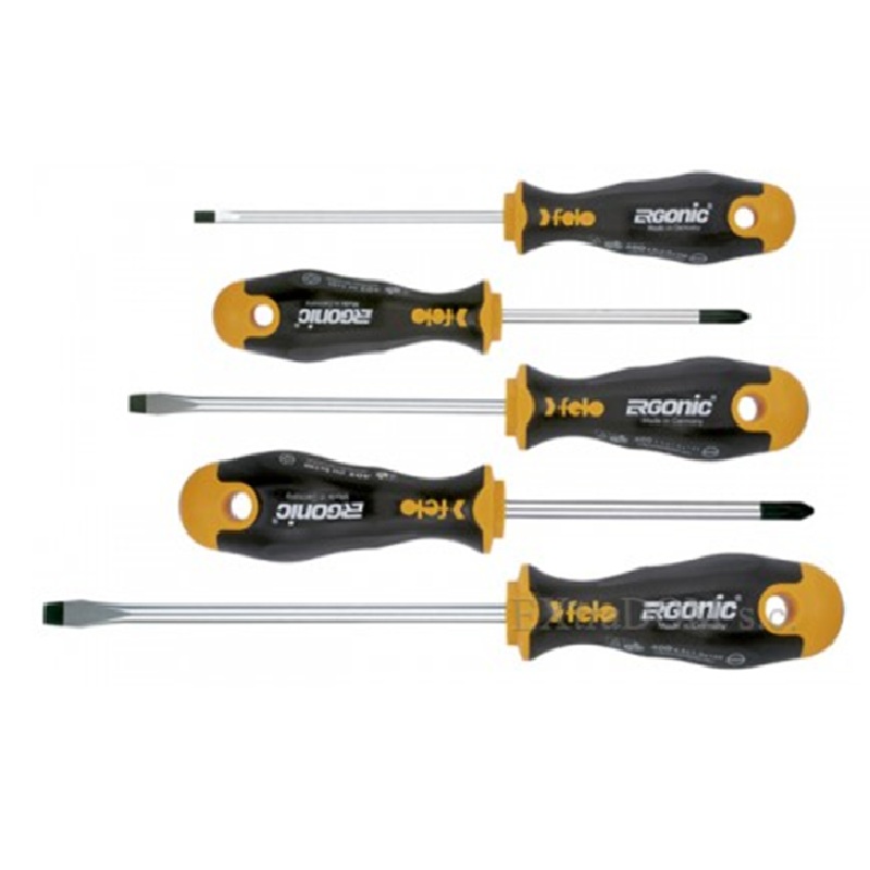 207958-4007157536938-JGO-DESTORNILLADORES-5PZAS-ERGONIC-REF-40095118-FELO Juego de 5 destornilladores Ergonic - 40095118 FELO - Imagen 1