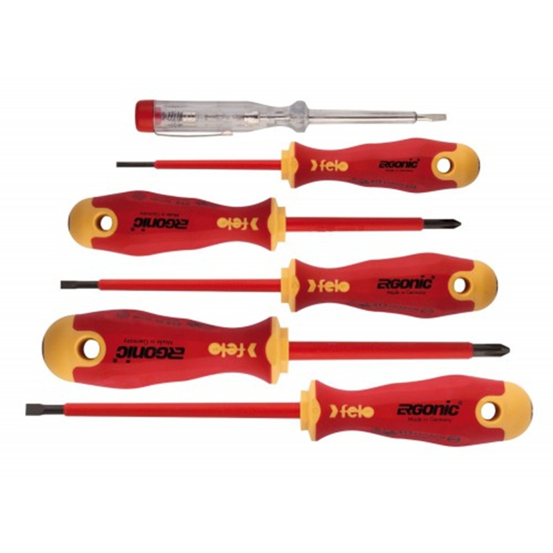207965-4007157610812-JGO-DESTORNILLADORES-5PZAS-ERGONIC-1000V-REF-41396398-FELO Juego de 5 destornilladores Ergonic 1000 V - 41396398 FELO - Imagen 1