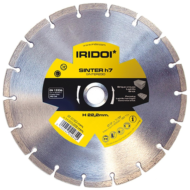 211712-8435045016310-DISCO-DIAMANTE-GENERAL-OBRA-BASIC-230-MM-REF-SINTER230-IRIDOI Disco de diamante general para obra Basic 230 mm - SINTER230 IRIDOI - Imagen 1