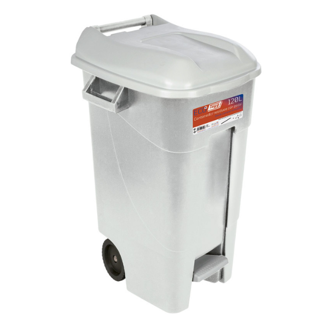 214899-8413020234102-CONTENEDOR-BASURA-C-RUEDAS-120LT-GRIS-443008-TAYG Contenedor basura con ruedas 120 l gris - 443008 TAYG - Imagen 1