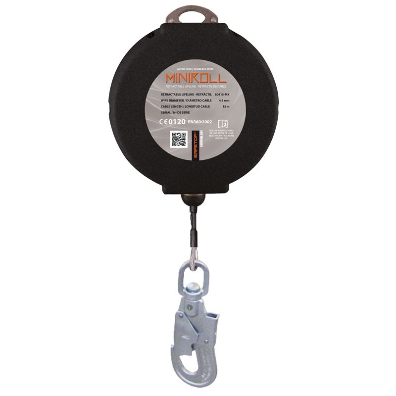 224550-8430877062009-DISPOSITIVO-ANTICAIDAS-RETRACTIL-MINIROLL-INOX-10MT-REF-80410-MX-SAFETOP Dispositivo anticaídas retractil Miniroll INOX 10 m - 80410-MX SAFETOP - Imagen 1