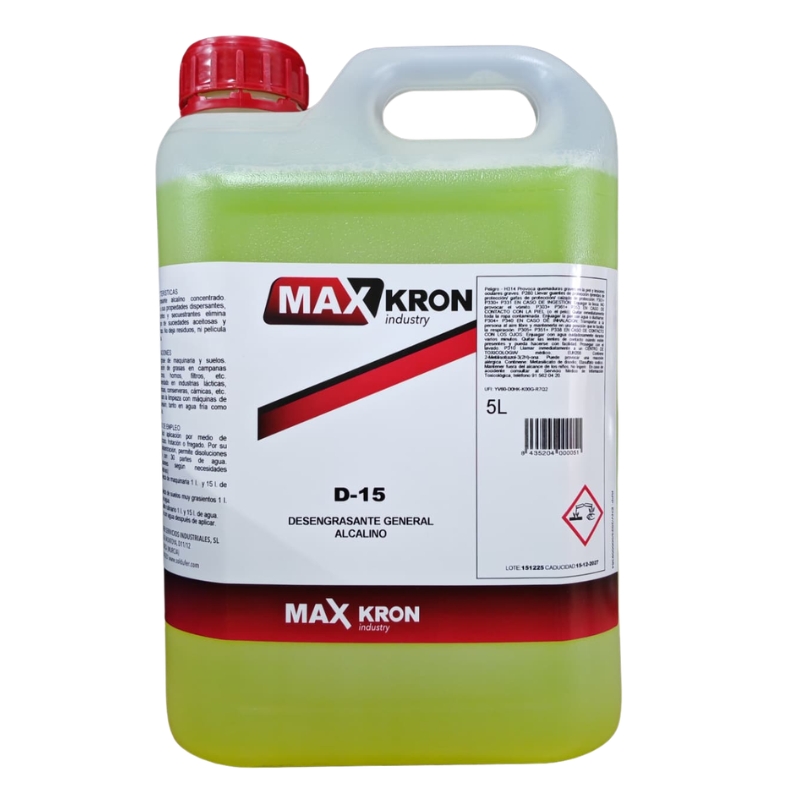 226296-8435204000051-DESENGRASANTE-GENERAL-P-HIDROLIMPIADORAS-5LT-D-15-MAXKRON Desengrasante general para hidrolimpiadoras 5 l - D-15 MAXKRON - Imagen 1