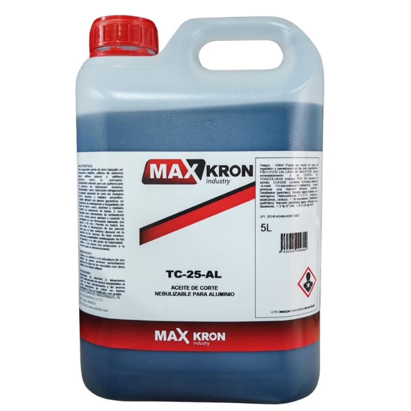 226315-8435204009443-ACEITE-DE-CORTE-PARA-ALUMINIO-TC-25-BIO300-5LT-MAXKRON Aceite de corte para aluminio TC-25-BIO300 5 l MAXKRON - Imagen 1