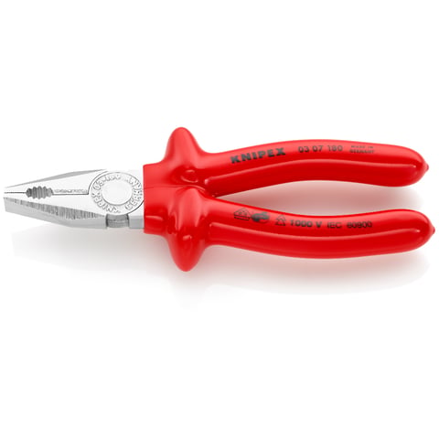 228624-4003773015314-ALICATE-UNIVERS-AISLADO-1000V-180-MM-REF-0307180-KNIPEX Alicate universal. aislado 1000 V 180 mm - 0307180 KNIPEX - Imagen 1