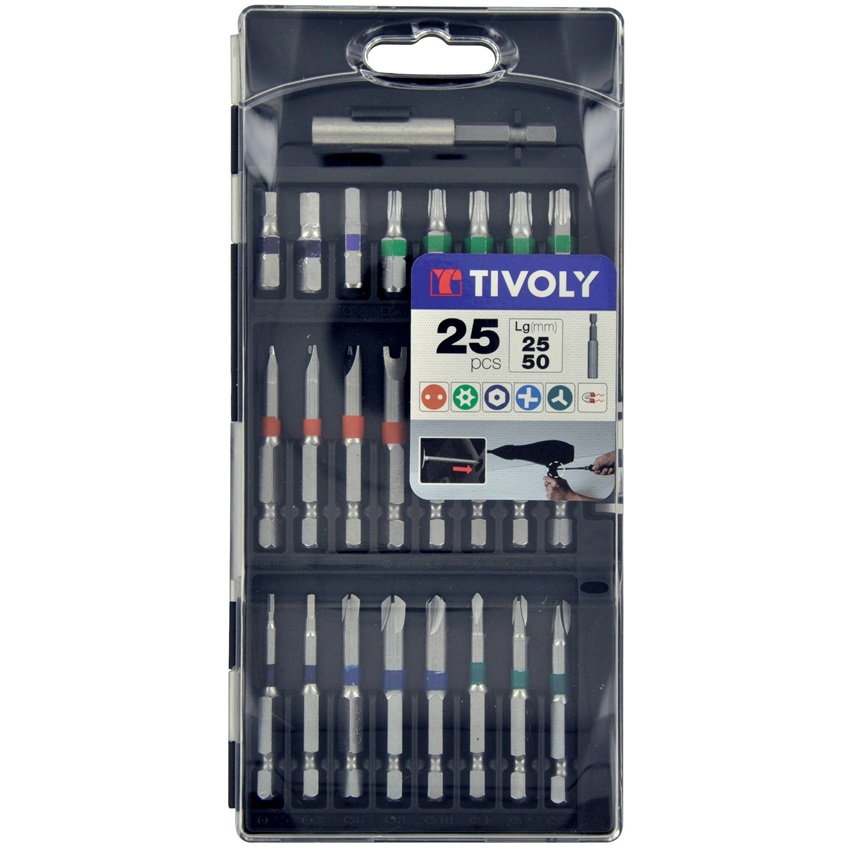 256934-3221912028327-JGO-PUNTAS-1-4-25PCS-REF-11501570039-TIVOLY Juego puntas 1/4" 25PCS - 11501570039 TIVOLY - Imagen 1