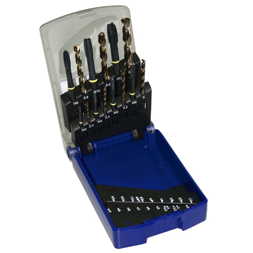 256937-3221912081971-JGO-MACHOS-BROCAS-HSS-CO-M3-M12-REF-96020270003-TIVOLY Juego machos + brocas HSS-CO M3-M12 - 96020270003 TIVOLY - Imagen 1