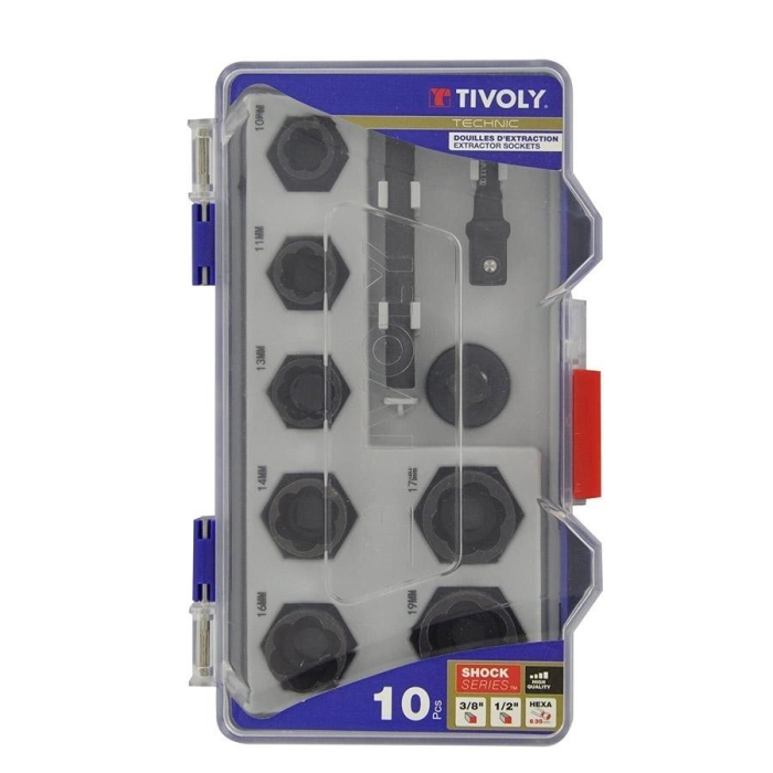 256945-3221912132093-JUEGO-EXTRACTOR-DE-TORNILLOS-CABEZA-HEXAGONAL-CORRIDOS-10PZ-REF-11521470002-TI Juego extractor de tornillos cabeza hexagonal corridos 10 piezas - 11521470002 TIVOLY - Imagen 1