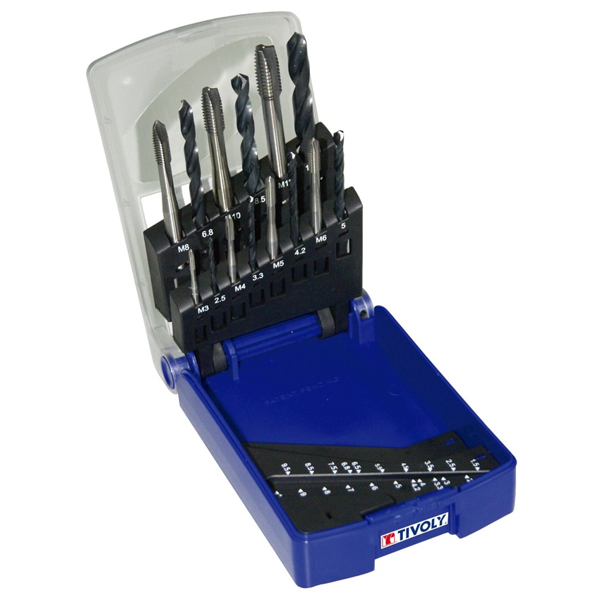 256948-3221912238313-JGO-MACHOS-BROCAS-HSS-M3-M12-REF-16025270003-TIVOLY Juego machos + brocas HSS M3-M12 - 16025270003 TIVOLY - Imagen 1