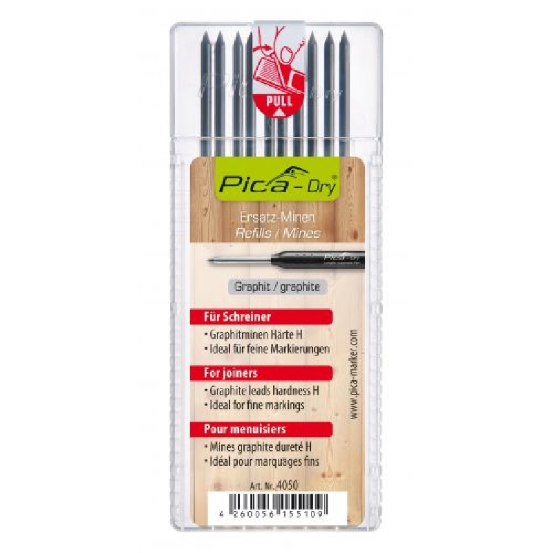 211062-4260056155109-Estuche-10-minas-Dry-grafito-h-4050-PICA Estuche 10 minas Dry grafito h - 4050 PICA - Imagen 1