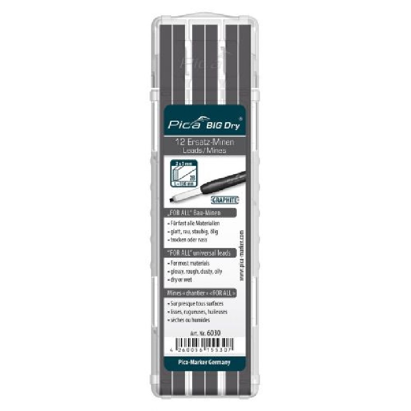 211063-4260056155307-Estuche-12-minas-Big-Dry-grafito-6030-PICA Estuche 12 minas Big Dry grafito - 6030 PICA - Imagen 1
