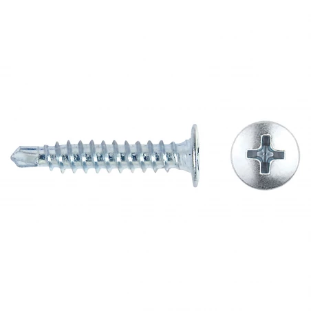 222180-8425586113630-Tornillo-punta-broca-cabeza-extraplana-PH-DIN-cet-4-2x23-lacado-blanco-100-uds Tornillo punta broca cabeza extraplana PH DIN cet 4,2x23 lacado blanco 100 uds CELO - Imagen 1