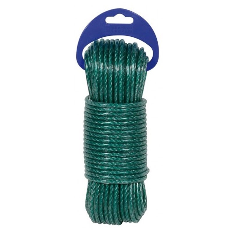 225385-8434035052727-Cable-de-acero-plastificado-25-m-verde-BSR-ROMBULL Cable de acero plastificado 25 m verde BSR - ROMBULL - Imagen 1