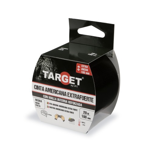 267501-8445283004604-Cinta-americana-Target-20MTx100-mm-negra-CTN20100N-IPT Cinta americana Target 20MTx100 mm negra - CTN20100N IPT - Imagen 1
