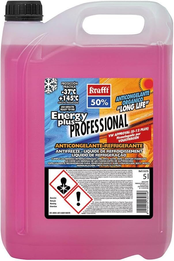 272866-8410410132758-Anticongelante-RIGERANTE-ROSA-50-5L-13275-KRAFFT Anticongelante + - REFRIGERANTE ROSA 50% 5L - 13275 KRAFFT - Imagen 1